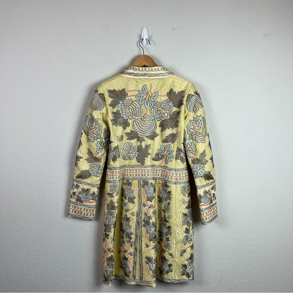 Biya Johnny Was Jacket Silk Embroidered Coat Floral - Picture 8 of 14